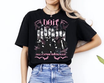 Camiseta DO IT de Stray Kids, camiseta de fan de Kpop con cinta SKZ It