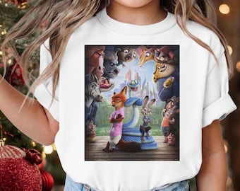 Zootopia Kids Shirt Judy Nick Disney Graphic Tee Toddler Youth Adult Matching Shirt