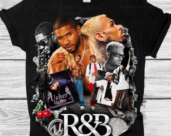 Chris Brown and Usher Shirt R&B Concert Tee Urban Style