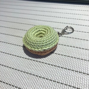 Crocheted Donut Keyring, Handmade Donut Keychain, Cute Donut Keychain, Crochet Keychain