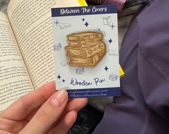 Book Stack Wooden Pin