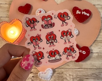 Reader Hearts Waterproof Sticker | Bookish Gift | Kindle Sticker | Reading | Valentine's Sticker
