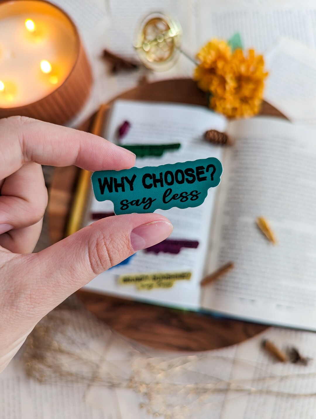 Why Choose Trope Waterproof Sticker Bookish Gift Kindle Sticker Reading Why choose trope waterproof sticker bookish gift kindle sticker reading