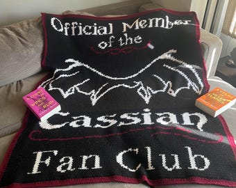 Cassian Fan Club Crochet Graphghan Pattern: ACOTAR Bookish Lapghan (PDF Pattern)