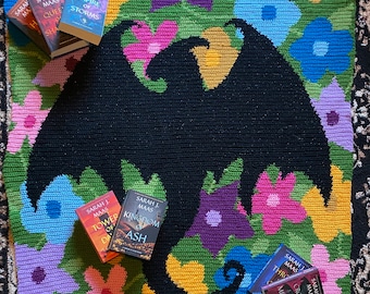 Abraxos Flower Field Crochet Graphghan Pattern: Bookish Lapghan (PDF Pattern)