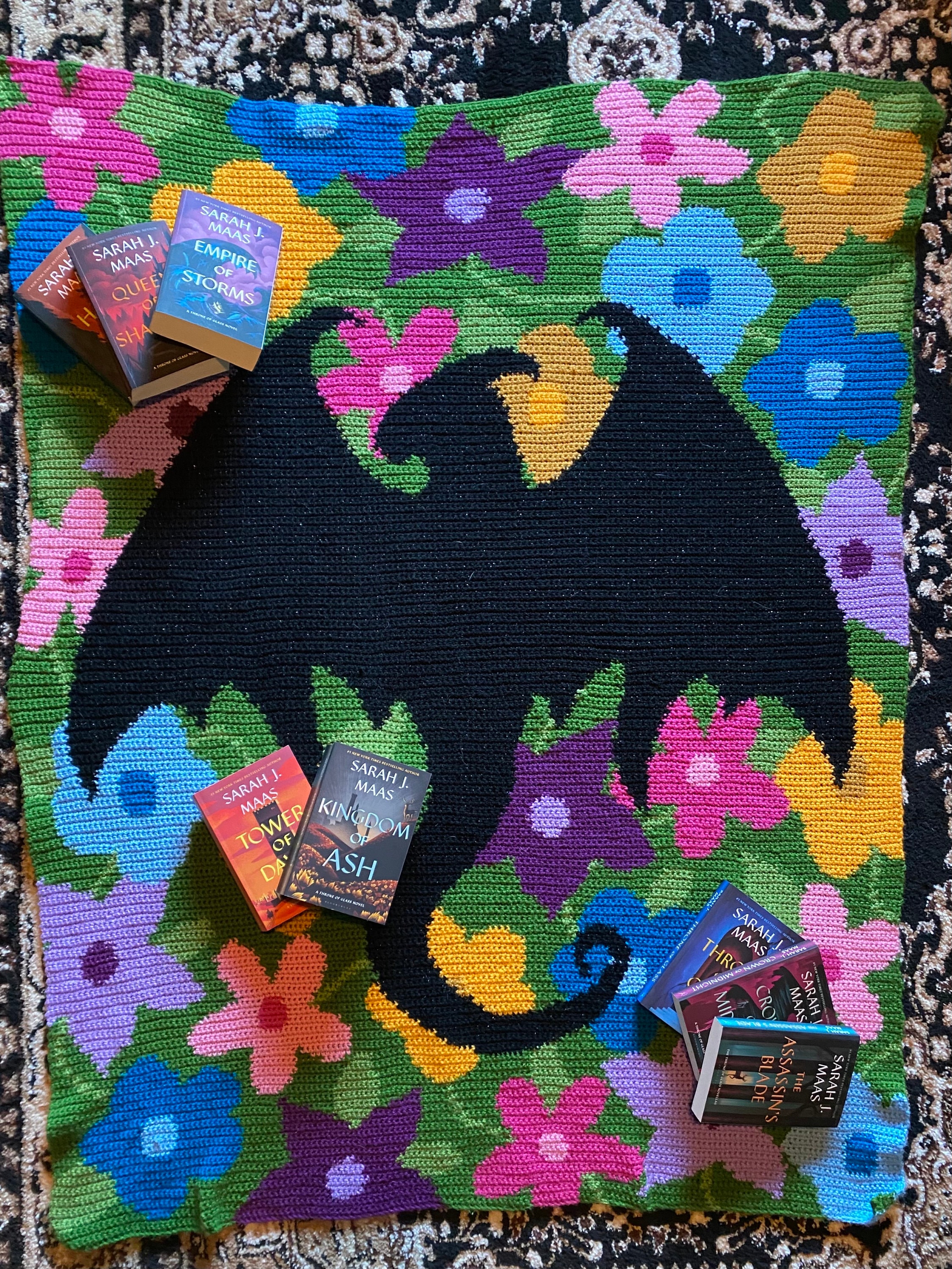 Flower Graphgan Pattern Abraxos Flower Field Crochet Graphghan Pattern: Bookish Lapghan (PDF ...