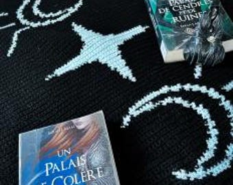 Mondphasen Graphghan Häkelanleitung: Feyre ACOTAR Bookish Blanket (PDF-Muster)