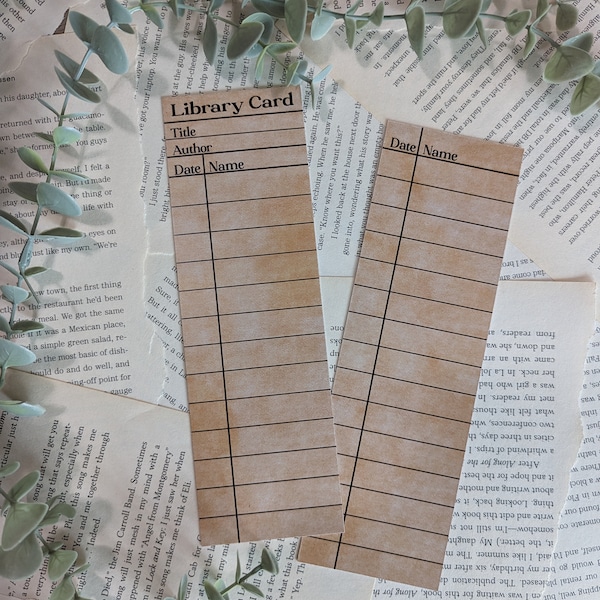 Library Card Bookmark | Author Signature | Signing Events | Bookish Swag | Book Keepsake | Reader