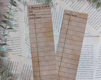Library Card Bookmark