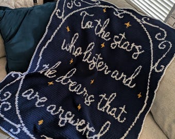 Stars Who Listening Graphghan Häkelanleitung: ACOTAR Bookish Lapghan (PDF-Häkelanleitung)