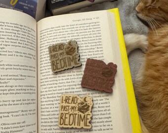 Read Past My Bedtime Wooden Magnet