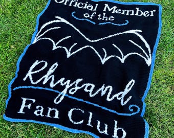Rhysand Fan Club Crochet Graphghan Pattern: ACOTAR Bookish Lapghan (PDF Pattern)