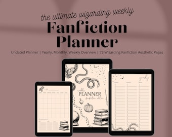 Printable Undated Weekly Wizarding Fanfiction Fanfic Planner
