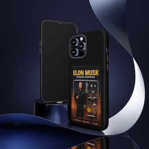 Elon Musk Action Figure iPhone Pro Max Case, Samsung Galaxy Phone Cover, Google Pixel Phone Case Gift, Geek Fan Gift