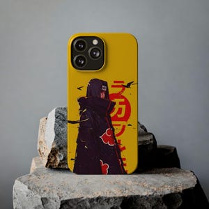 Itachi Uchiha iPhone Case, Anime Phone Cover, Manga Fan Gift, Slim Durable, Glossy Finish, Wireless Charging Compatible
