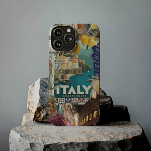 Italy Scrapbook Phone Case | Amalfi Coast Aesthetic Cover | iPhone Pro Max Plus