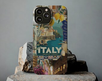 Italy Scrapbook Phone Case | Amalfi Coast Aesthetic Cover | iPhone Pro Max Plus