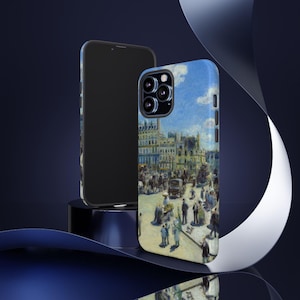 Renoir Paris Pont Neuf Art Phone Case: Dual Layer Protection