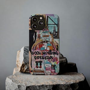 Paris Fashion Collage Scrapbook Aesthetic Phone Case | Good Morning Gorgeous | iPhone 13 14 15 Pro Max plus | Fashion Fan Gift