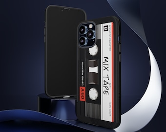 Cassette Tape Mixtape Vintage Retro Audio Cassette 80&#39;s iphone plus cases Pro Max Plus, Samsung Galaxy, Google pixel