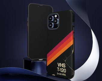 Funda de teléfono retro con cinta VHS: diseño nostálgico de los 80