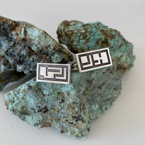 Rectangle Calligraphy Cufflink | Gift for men | Gift for Groom | Wedding Gift | Groomsmen Gift