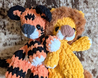 Lion Lovey || Tiger Lovey || Ready to Ship || Mini Plush || Stuffed Animal || Wild One