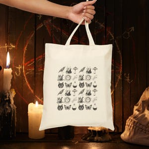 Apothecary Gift Tote Bag Totebag Custom Tote Canvas Bag Gift for Witch Bag Dark Cottagecore Bag Gothic Bag Wiccan Apothecary Bag Witchy Bag