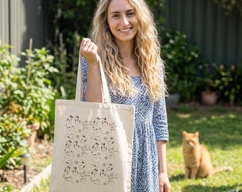 Katzenbesitzer Geschenk für Frauen Tragetasche süße Katze Tragetasche Ästhetische Tragetasche Schultertasche Einkaufstasche Canvas Custom Tragetasche Geschenke für Katzenliebhaber