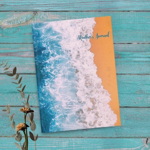Diario de playa Cuaderno personalizado Cuaderno de tapa dura Cuaderno de notas Regalo para mamá de hija Regalo para mujeres Cuaderno Diario personalizado Planificador