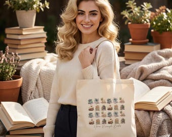 Personalisierte Tasche für Buchliebhaber Geschenk Leser Einkaufstasche Personalisierte Tragetasche für Frauen