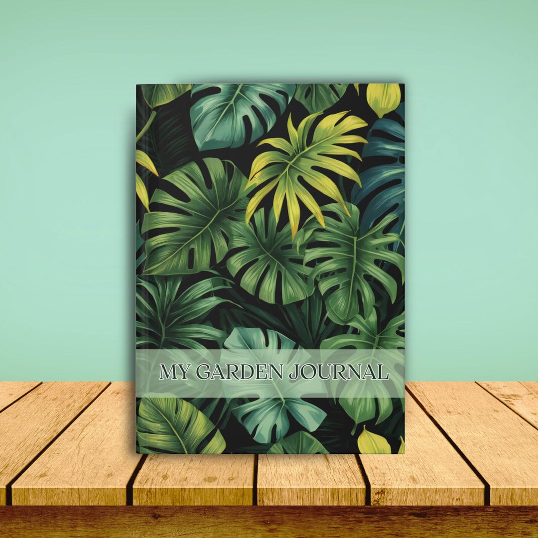 Custom Book Forest Green Fern Decor Journal Notebook Personalized ...