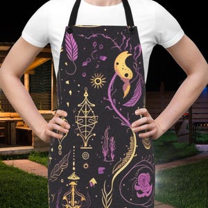 Apothecary Gift Halloween Apron Custom Kitchen Apron Dark Academia Gift for Witchy Woman Apron Custom Witch Gift for Witches Apothecary