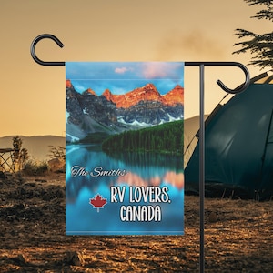 Bandera de camping personalizada, decoración para autocaravanas, para amantes del camping, pancarta, letrero de camping, bandera personalizada, accesorios de camping, letrero para autocaravana, banderas.