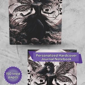 Gothic Fairy Journal Notebook Custom Planner Notebook Hardcover Book ...