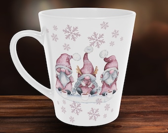 Pink Mug Coffee Mug Gnome Gift for Women Gift Mug for Her Gift for Mom Latte Mug Daughter Gift Mug for Girl Coffee Cup Her Mug Ceramic Mug