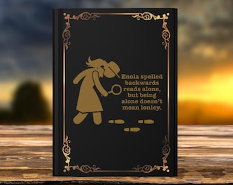 Diario de tapa dura ENOLA Holmes, cuaderno de detective personalizado, diario, diario personalizado, libro de misterio, cuaderno A5, diario para niñas