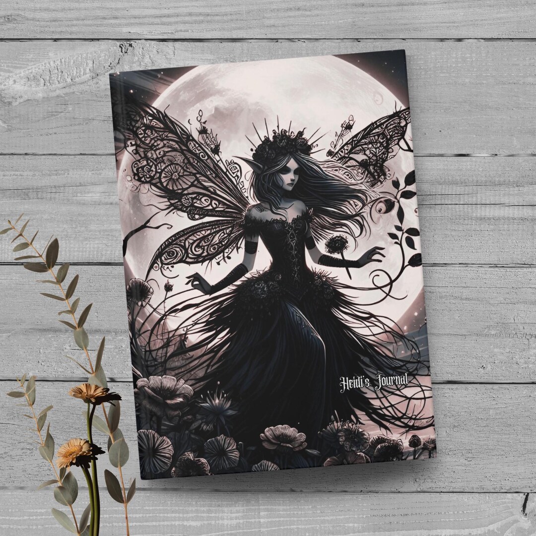 Gothic Fairy Journal Notebook Custom Planner Notebook Hardcover Book ...