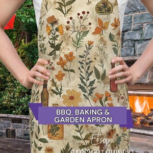 Personalized Apothecary Apron - Moody Botanical Kitchen image 9