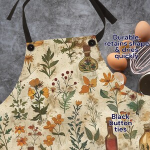 Personalized Apothecary Apron Moody Botanical Kitchen Apron