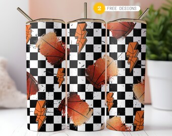 Envoltura para vaso de baloncesto: Diseño de sublimación para vaso delgado de 20 oz (descarga digital)