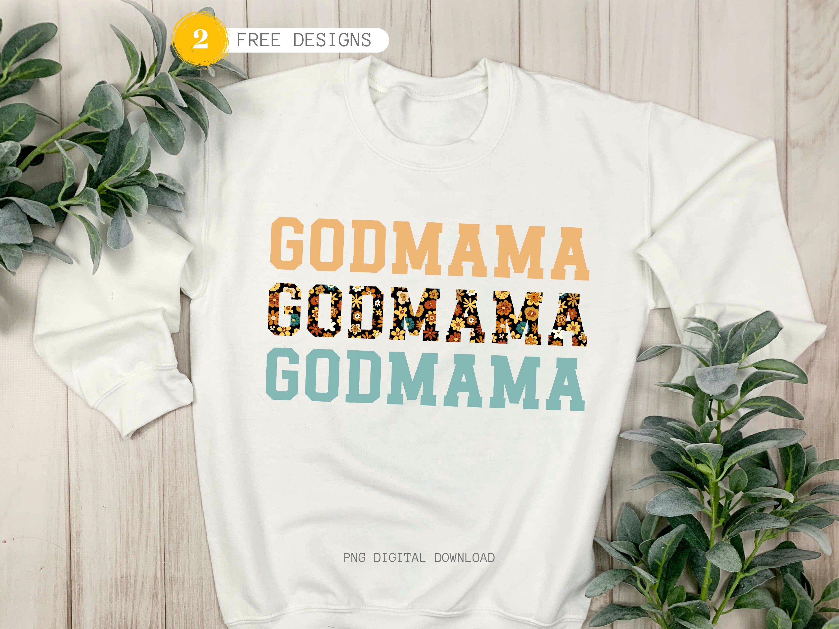 Godmama Gift PNG Digital Download ONLY Retro Godmom Gift for - Etsy