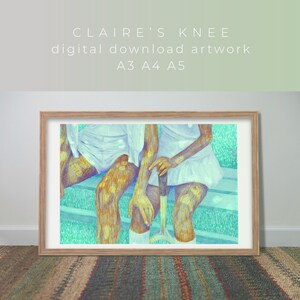 CLAIRE'S KNEE Poster Art Digital Download - Film Film - PDF A3 A4 A5 - Buntstift Original Kunstwerk Illustration Print File Printable