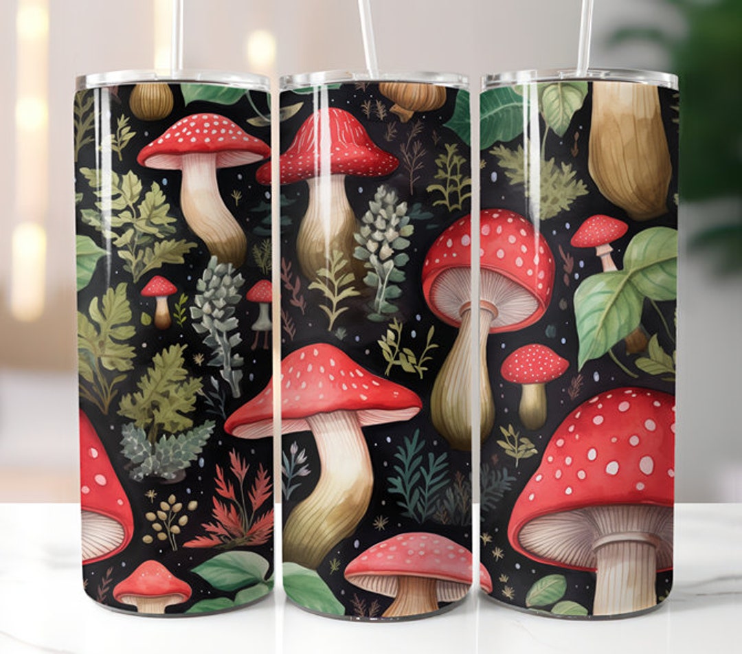 Mushroom Tumbler Sublimation Designs PNG File Digital Download 20 Oz ...