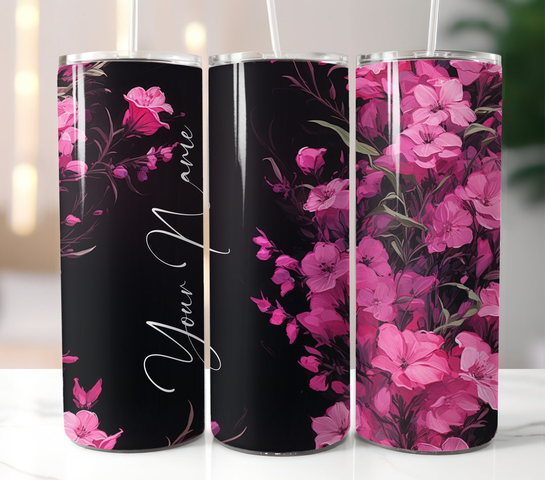Add Your Name 20 Oz Skinny Tumbler Sublimation Designs PNG File Digital ...