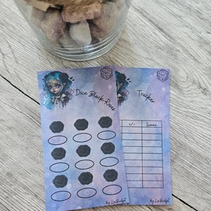 Dice Black Roses , Würfel Challenge , passend für A6 Umschläge