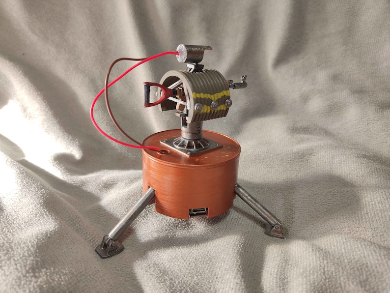 Painted Moving Rust 3D Printed Auto-turret USB C image 3