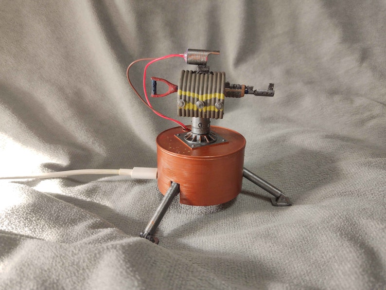 Painted Moving Rust 3D Printed Auto-turret USB C image 4