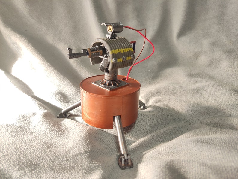 Painted Moving Rust 3D Printed Auto-turret USB C image 1