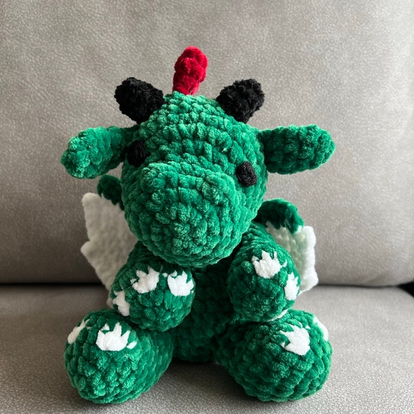 Gehaakte Groene Draak - Crochet Green Dragon